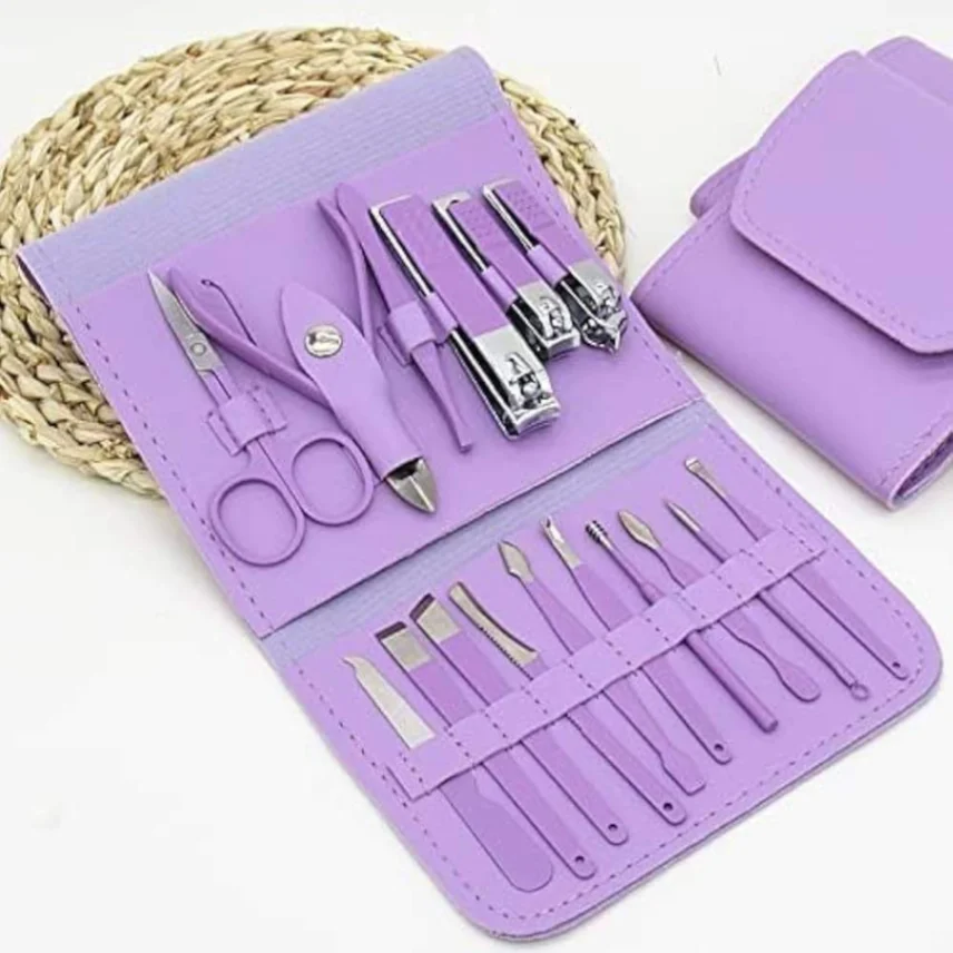 16 Pcs Manicure Set Professional Nail Clippers Pedicure Kit, 7