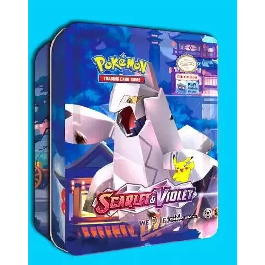 Pokemon Metal Box Card Game - TCG Trading Card Game Tin Can 41 Cards - 1 Random Metal Box 3