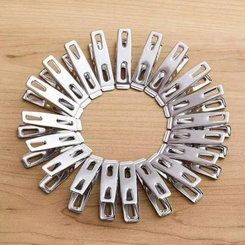 Stainless Steel Cloth Hanging Clips-20pcs, 20 Pcs Set Of Stainless Steel Cloth Clip For Drying Clothes 7