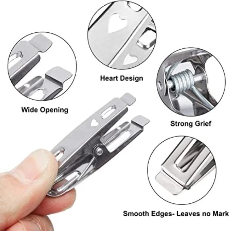 Stainless Steel Cloth Hanging Clips-20pcs, 20 Pcs Set Of Stainless Steel Cloth Clip For Drying Clothes 3