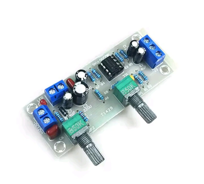 NE5532 Bass Subwoofer Preamp Board Adjustable Low Pass Filter Board Pre-AMP Amplifier base boister Module DC 10-24V 1 pcs 3