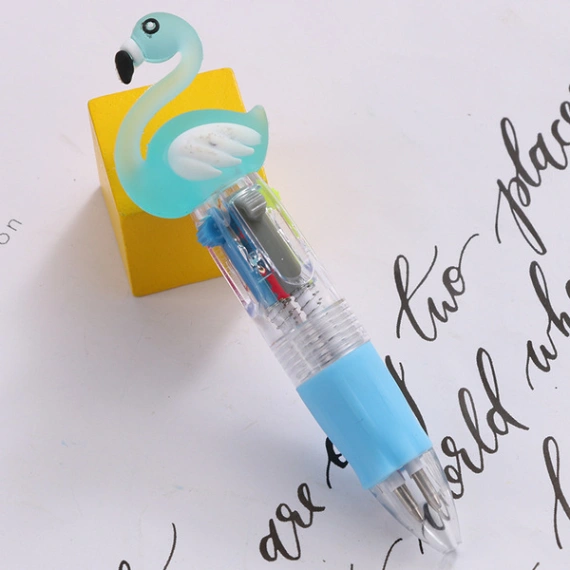1 pc Pen 4 colors silica gel round beads, portable colored pen multicolored crayons 3
