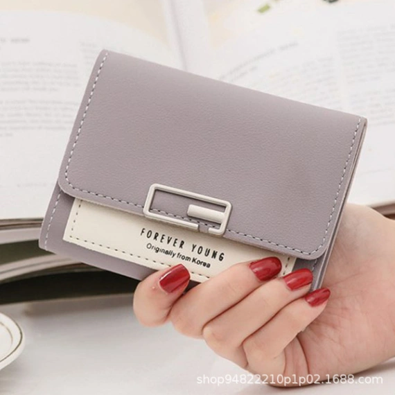 Korean Fashion Ladies Mini Wallet clutch purse For Women Card Holder Short PU Leather Bags 7