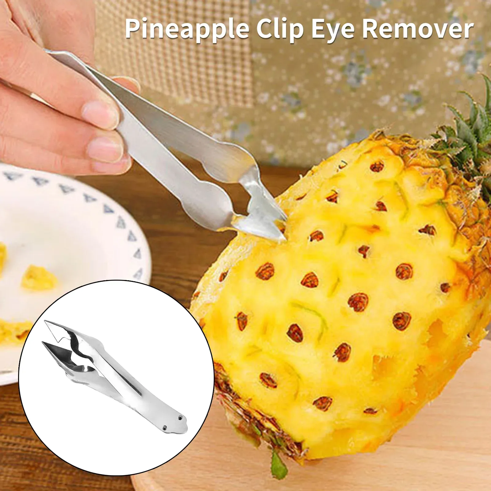 Easy Fruit and Vegetable Peeler Pineapple Eye Remover Cutter Stainless Steel 3