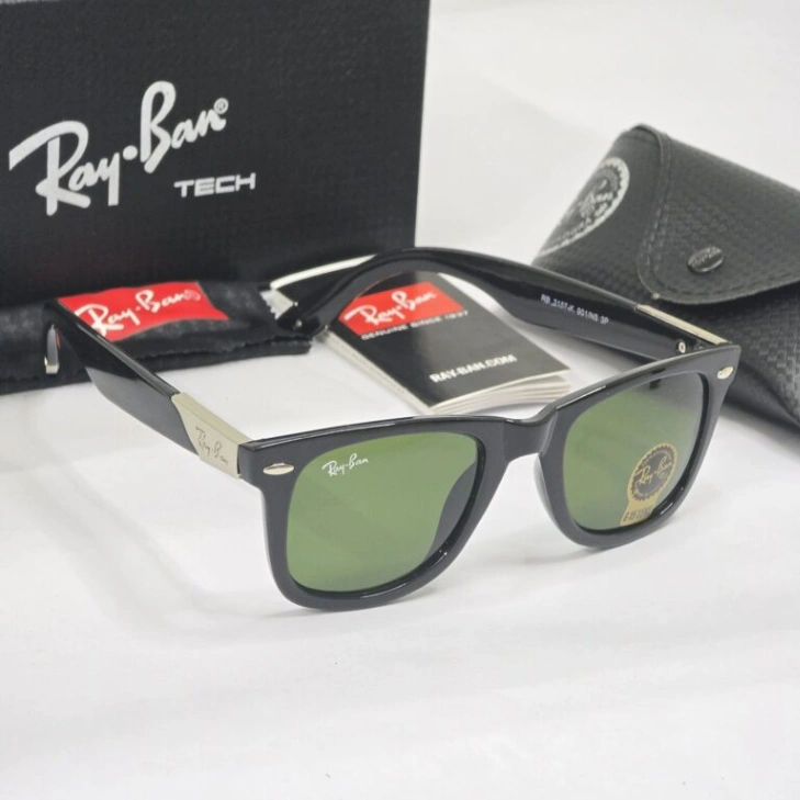 Ray-Ban RB-2157 black green Lens premium quality sunglass for men 2