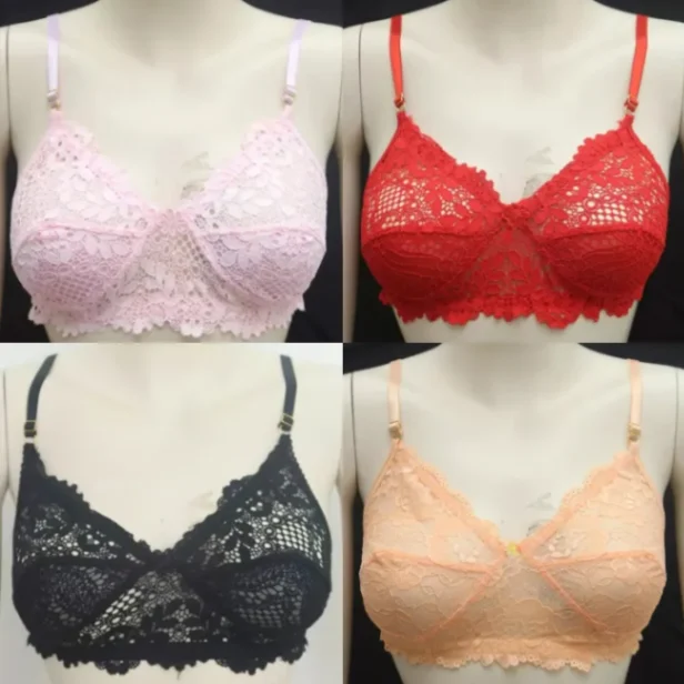 4Piece Comfortable Net Bra Soft Net Bra for Women’s Style 3