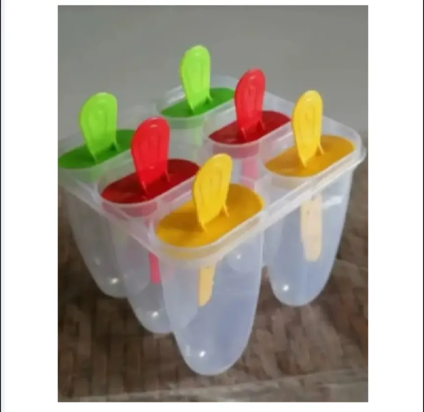Food Grade Plastics Pack of 6 Cylindrical Shape BPA Free Ice Cream Dice Lolly Kulfi Ice Cream 2