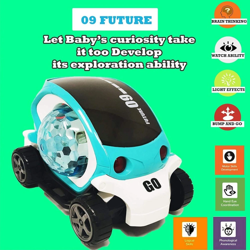 09 Future Car Rotate 360° with Flashing Light &amp; Music 3D Electric Toy Cars for Kids. Didai 09 Future Car 5
