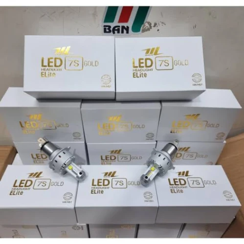 Authentic 7S LED Headlight (1 Piece) for Motorcycle and Car H4 Socket 40W 4000 Lumen 12V 6