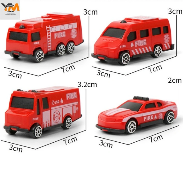 Die Cast Metal Fire Truck Vehicles Sets of 5, Fire Engine Models Car Toys, Mini Rescue Emergency Playset for Kids Boys Girls 3