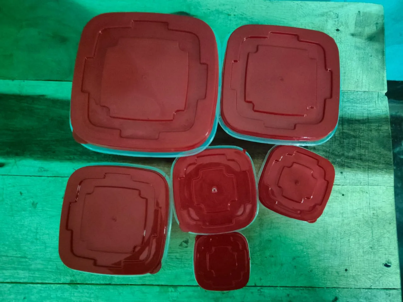 Plastic Square Container Set 6 Pieces 3