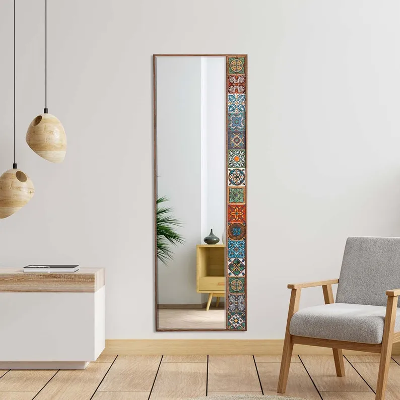 Terracotta wall art mirror Size 24 60 4