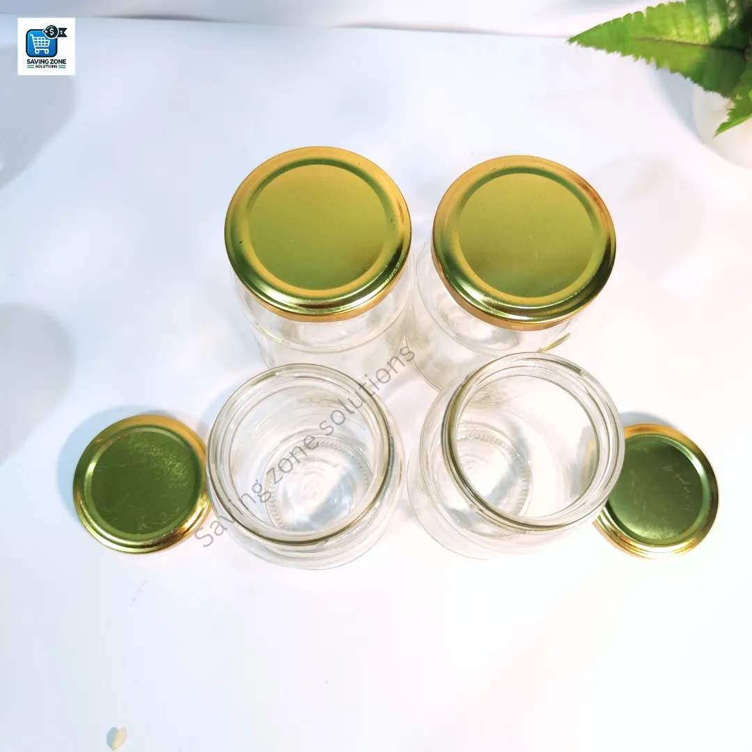 500 ml 4 Piece Fully Airtight Glass Jar Set for Kitchen and Dining Food Grade Glass Containers with Durable Steel Lids 6