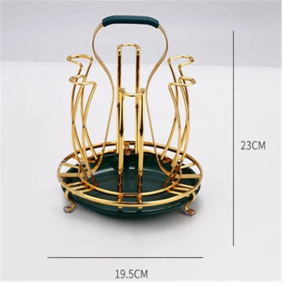 Dining Table Glass holder Rack, Glass holder, SS Glass rack - Gold 5