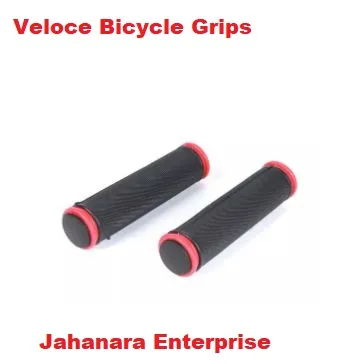 Veloce Bike Grips Mountain Bicycle Handle Handlebar Soft Rubber Multi colour 1 pair 2