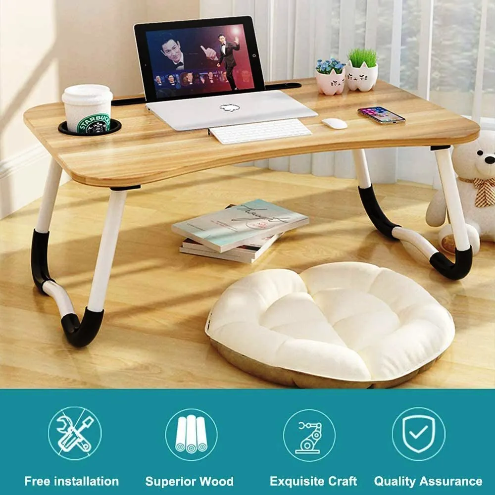 Foldable Laptop Table Wooden For Reading, Writing, Eating, On Bed 6