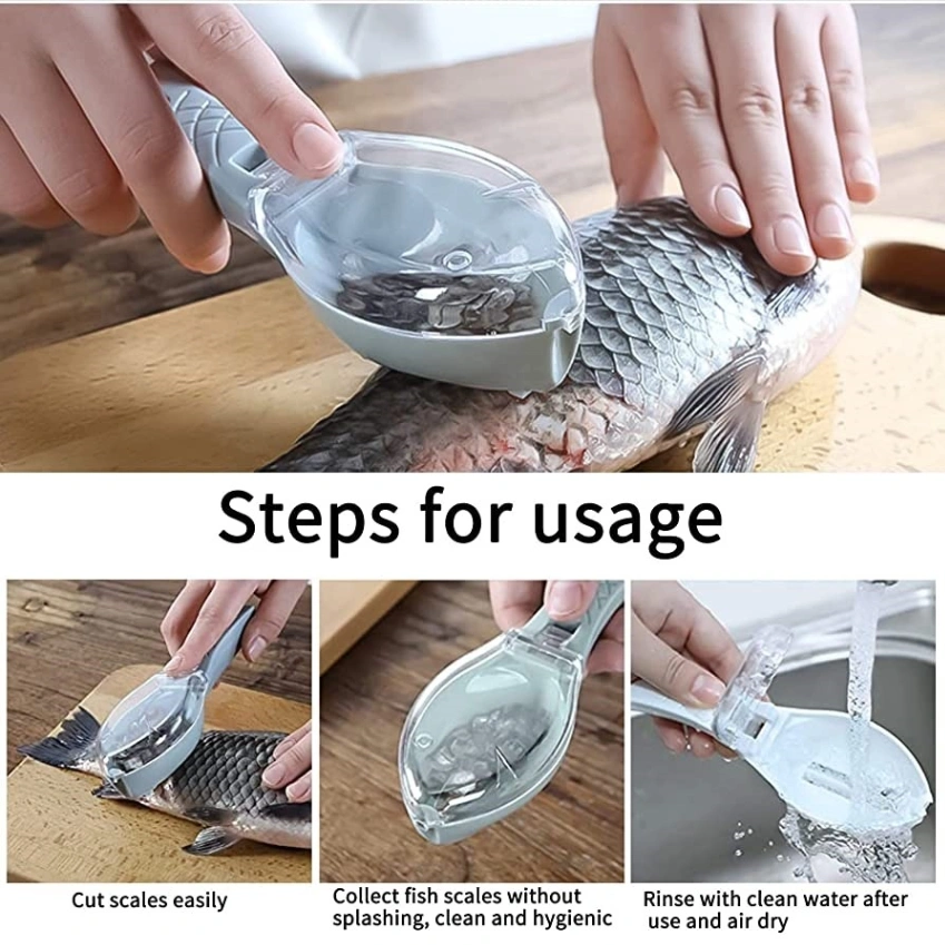 Plastic Fish Scales Remover Fast Cleaning Fish Skin Descaler With Cap 5