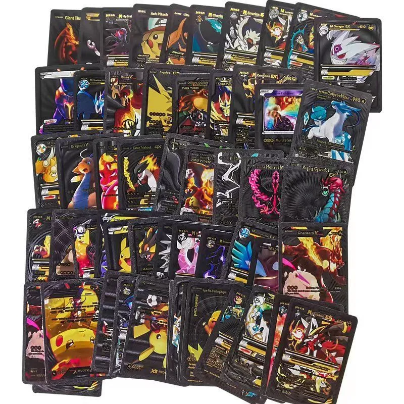 55 Pcs Pokemon Black Cards Black Foil Set English Version 3