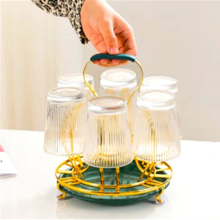 Dining Table Glass holder Rack, Glass holder, SS Glass rack - Gold 2