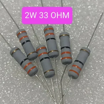 5 pcs 0.33 ohm 2 watt Two watt Resistor ±5% 0.33Ω 0.33 ohms Metal Oxid Film Resistance 3