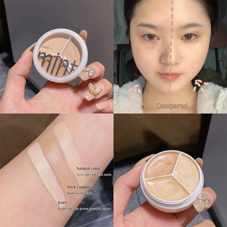 Sweet Mint Concealer Palette Cream Base Full Coverage Cover Acne Spots Dark Circles Facial Makeup Foundation 7