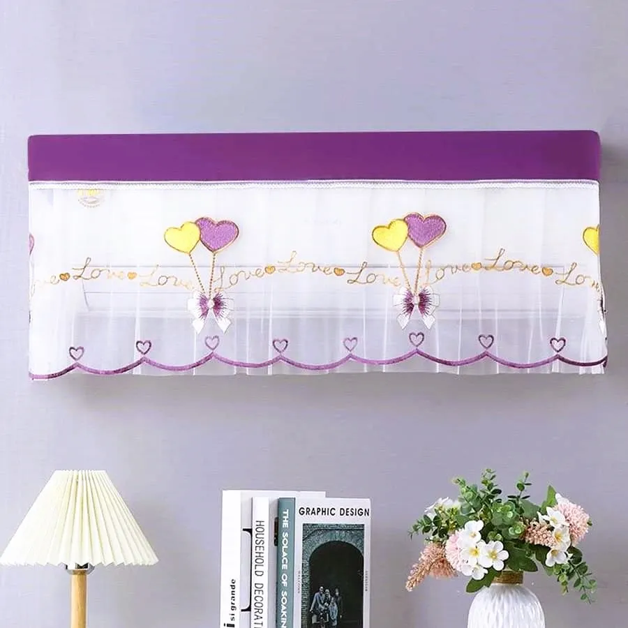 Embroidered Net Split AC Cover 6