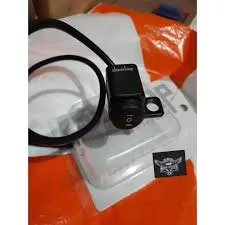 Domino Motorcycle Waterproof Aluminium Alloy Switches 25mm Handlebar Headlight Switch and 3 Wires with Red Led Light 3