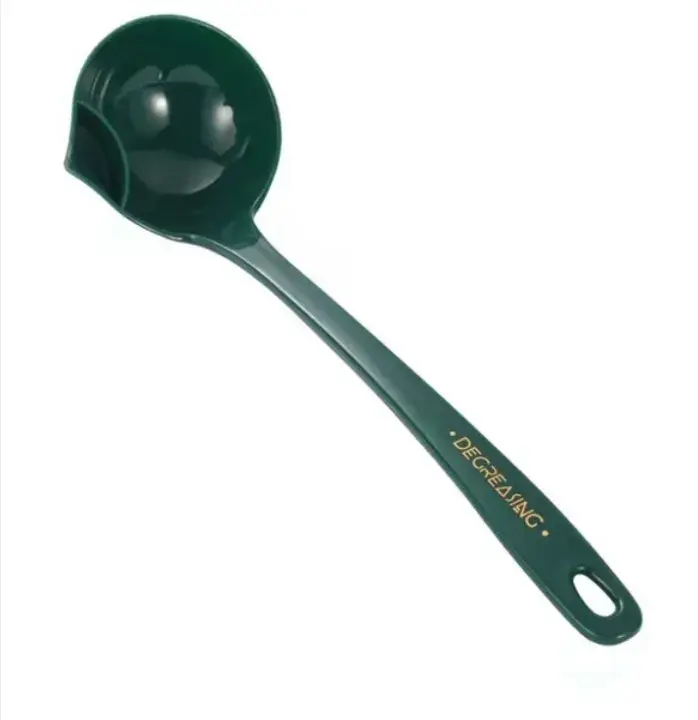 Oil separator spoon (1 pcs) oil filter artifact home drinking soup drain oil degreasing spoon oil  (made in china) 2