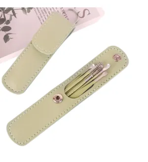 Stainless Steel Ear Cleaner Set With Lather Case - 6 Pieces 3