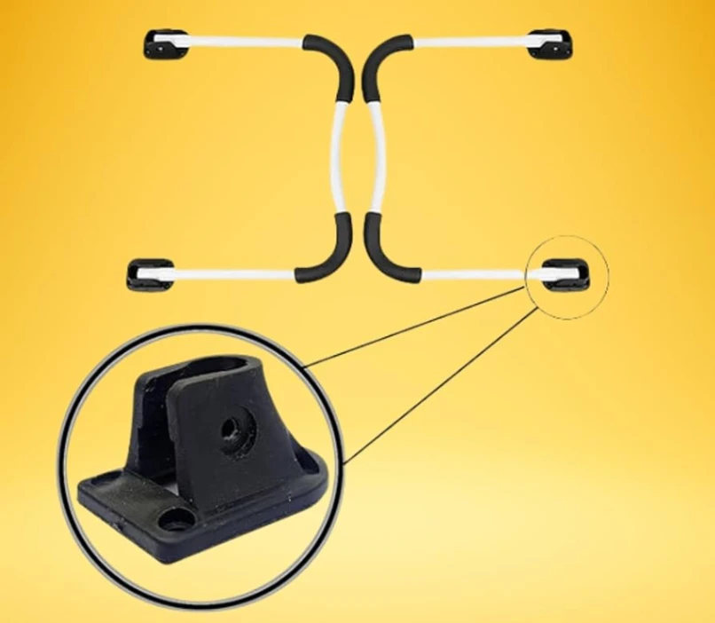 4 Pieces Laptop Table Table Leg Bracket With Screw set 7