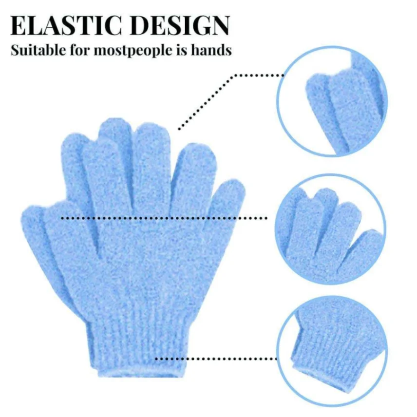 Bath Glove Cleaning Body Massage Sponge Wash Skin Moisturizing SPA Five Fingers Shower Scrub Gloves Foam 6