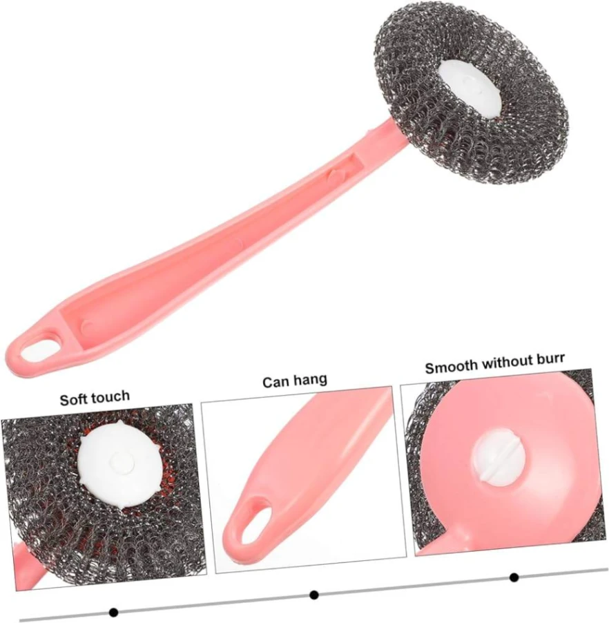 Long Handle Stainless Steel Wire Dishwashing Cleaning Brush 3