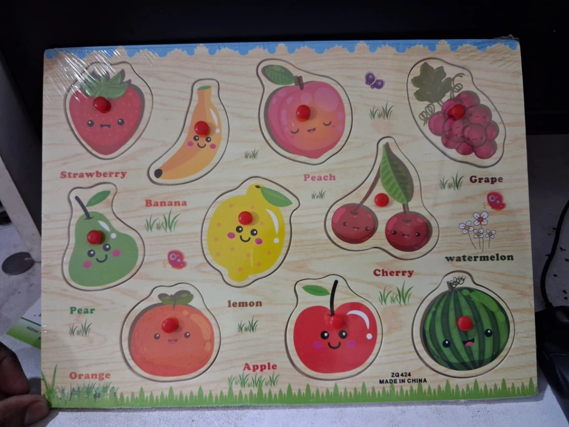 Wooden Fruit Puzzle Set – Montessori Educational Toy for Toddlers &amp; Kids 4