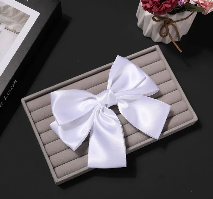 Handmade Big Bou Hair Clip Silk Material Large Size for Elegant Updos and Special Occasions 3