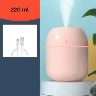 220ml Mini Air Humidifier Aroma Essential Oil Diffuser with LED Night Lamp 2