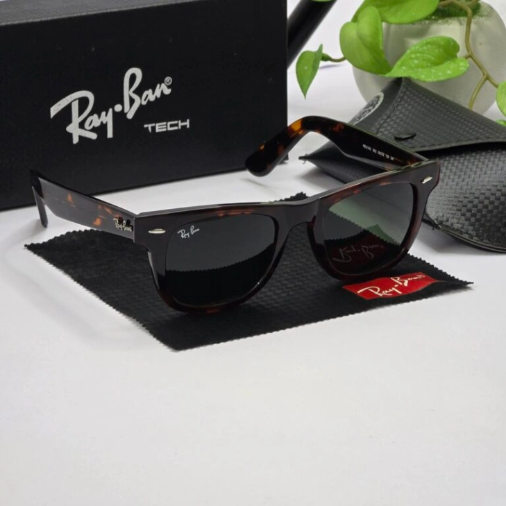 Ray-Ban RB-2140-6 Pin Tiger Print Green Lens Premium Quality Exclusive Sunglass For Men 2