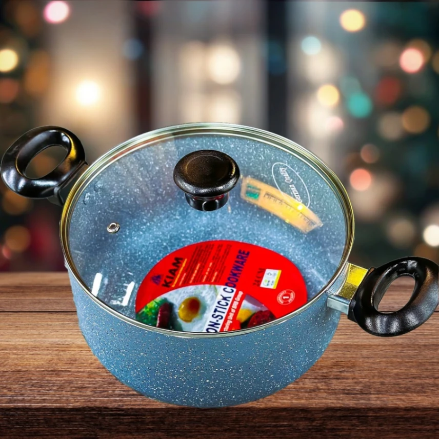 Kiam Non-Stick Casserole 24cm With Glass Lid 5