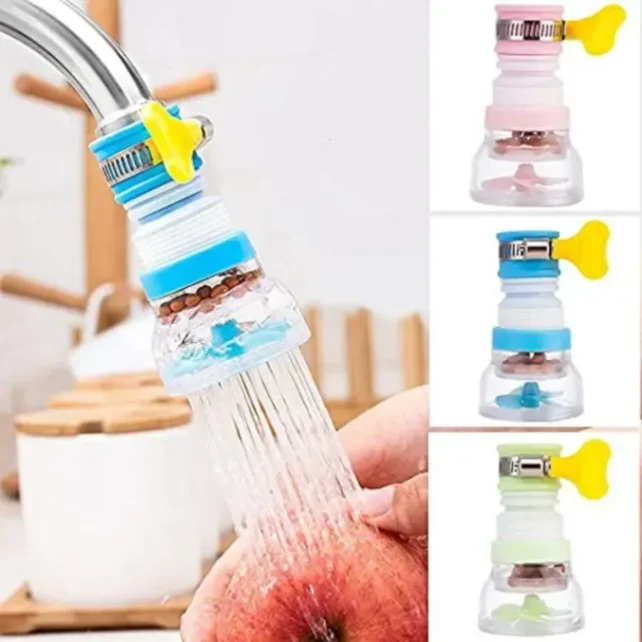 360 Degree Water Filter Tap Water Saving Faucet Water Faucet Adjustable Water Valve Splash Water Faucet, Extender Sprayer for Kitchen 5