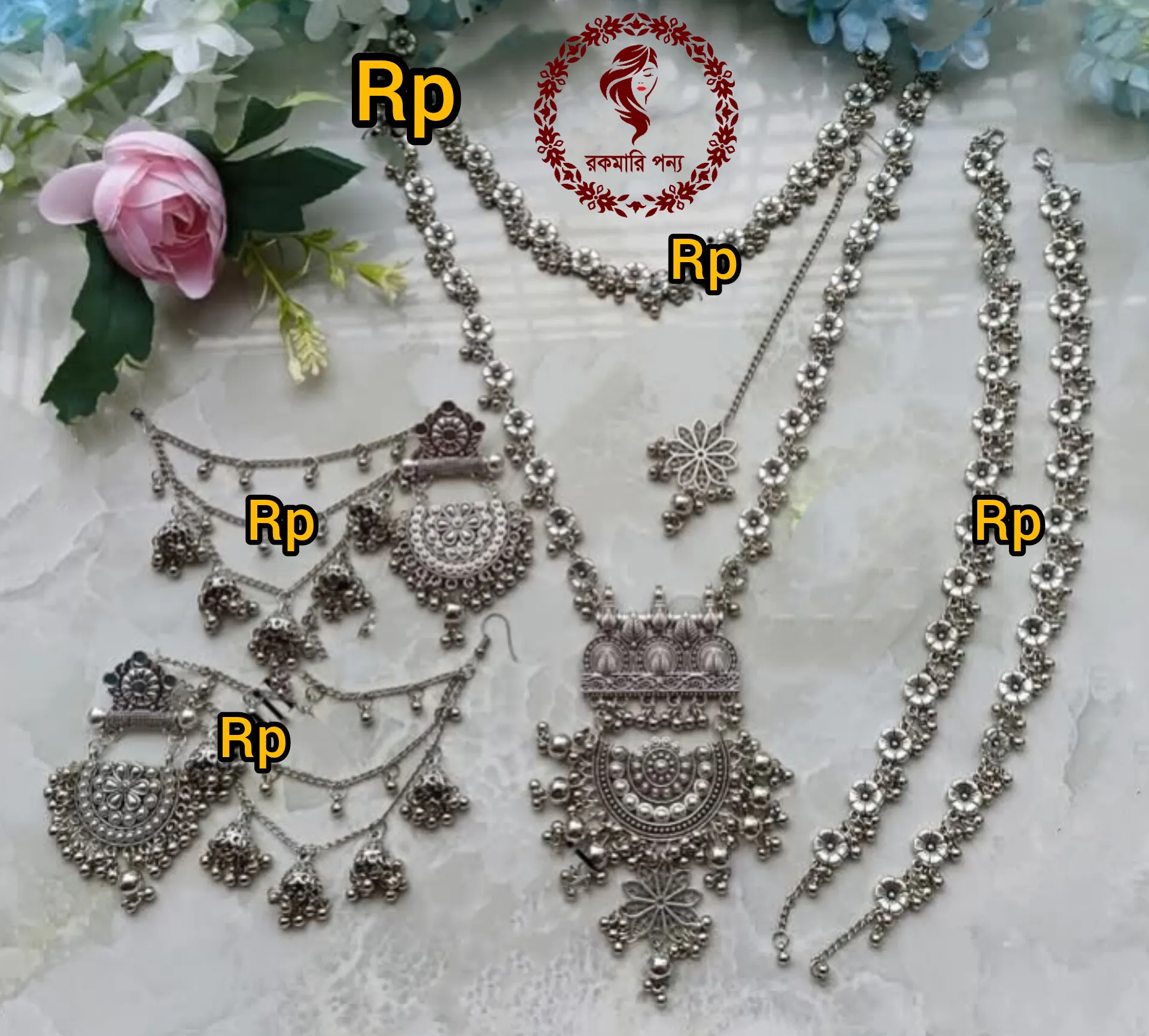 Gorgeous party wear necklace pendant long chain set for girls and women.