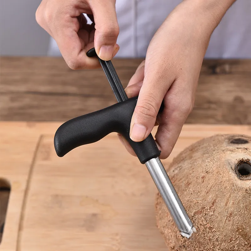 Effortless Coconut Knife Opener Stainless Steel Removal Opening Tool With Handle 3