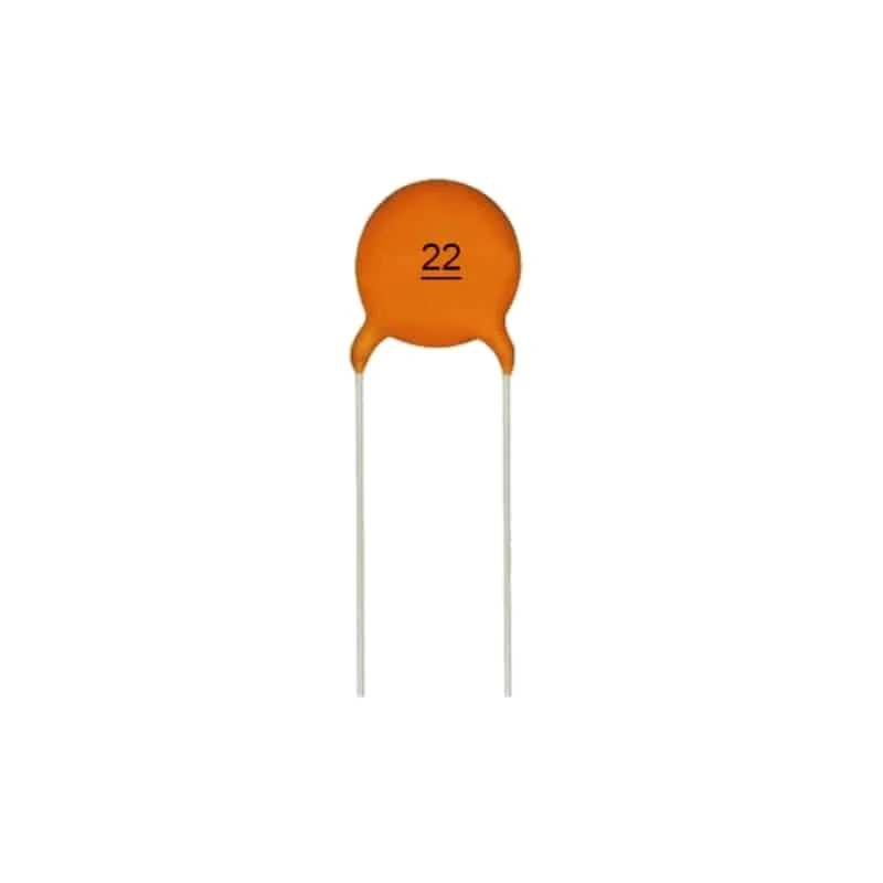 25Pcs- 22pF 50V CERAMIC Capacitor Mini Ceramic Capacitor 22pF 50V Ceramic Disc Capacitor Non-Polarized Through Hole 2 Pin Leads Connections Leg 3