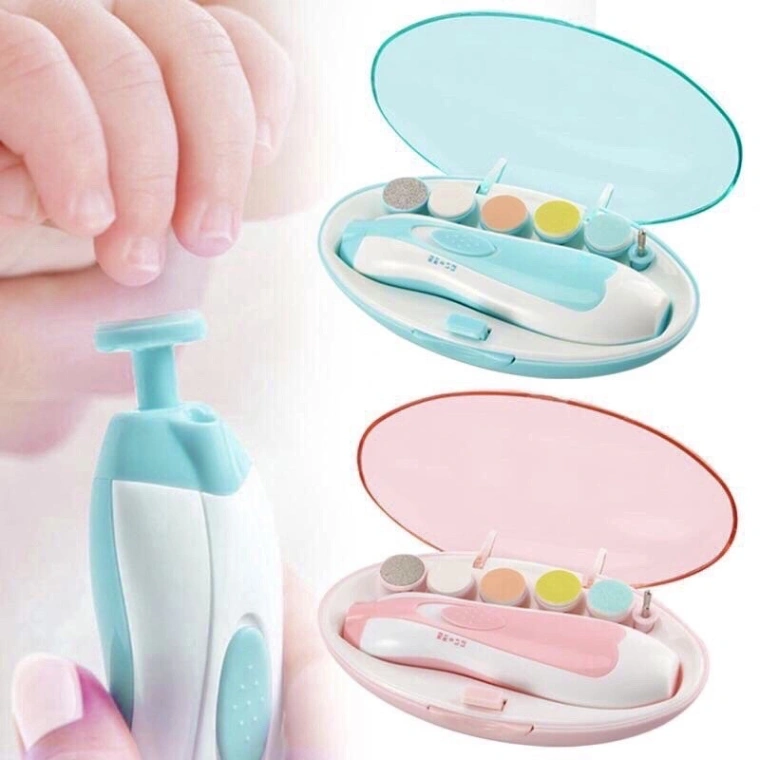 Baby Nail Trimmer Filer for New Born Electric with 6 Grinding Heads Safe for Kids Manicure Kit Nail Clippers Painless Safe Effective 3