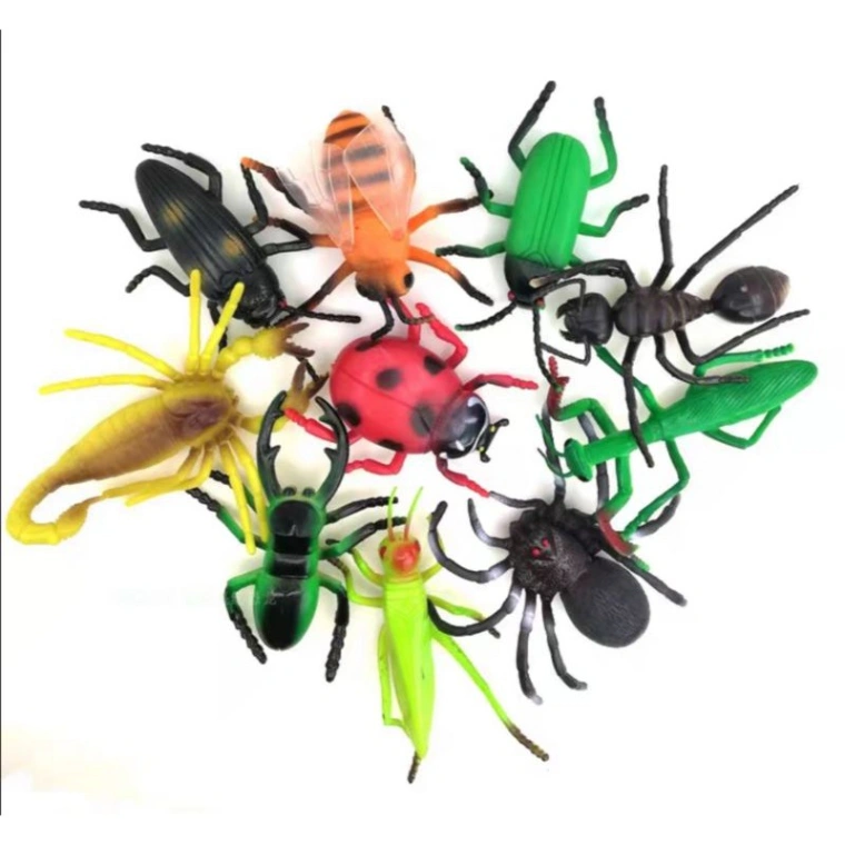 12 Pieces Enviromental Plastic Insects Animal Display Realistic Model Figure Kids Funny Trick Play Toys 2
