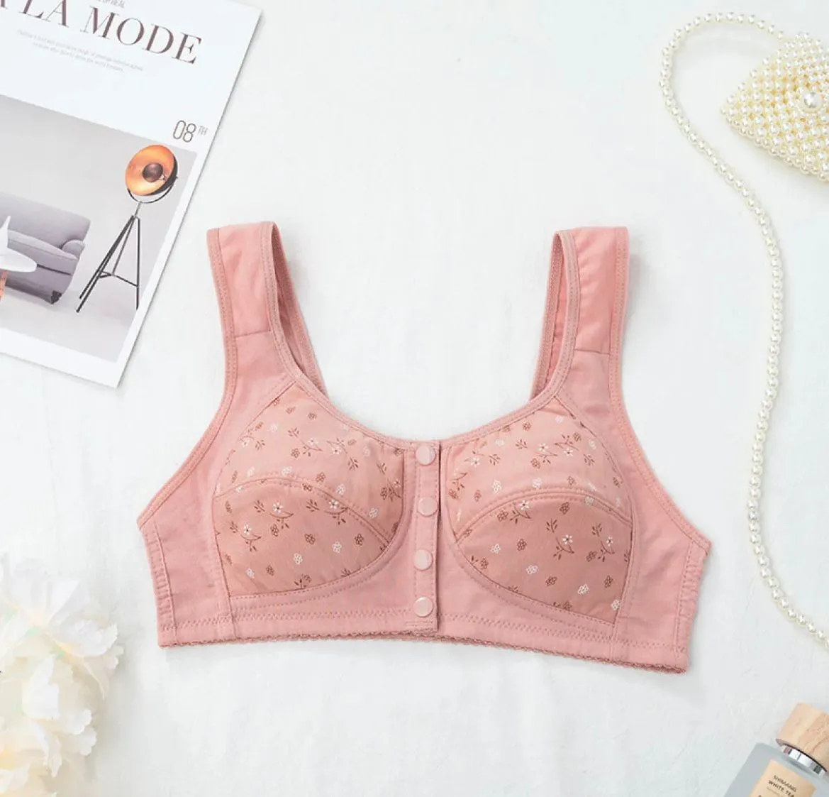 Front Button Bra, Nursing Bra, Front Closure Bra, Women Yoga Sports Bra, Pure Cotton Ultra Soft Bra 6