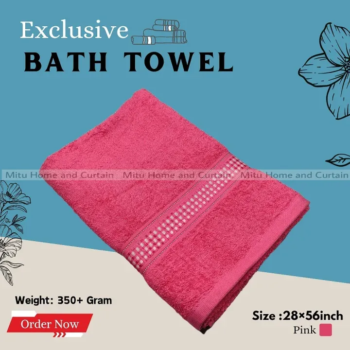 Exclusive Bath towel Guest towel Cotton primium towel 28 inch 56 inch red Blue pink Olive shower towel 7