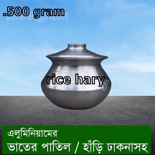 Aluminum s Rice Patil Hari with Lid 0 5 1