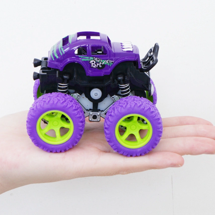 Monster Trucks Pull Back Vehicles Cars Rotation 4 Wheels Drive Durable Friction Powered Push 2
