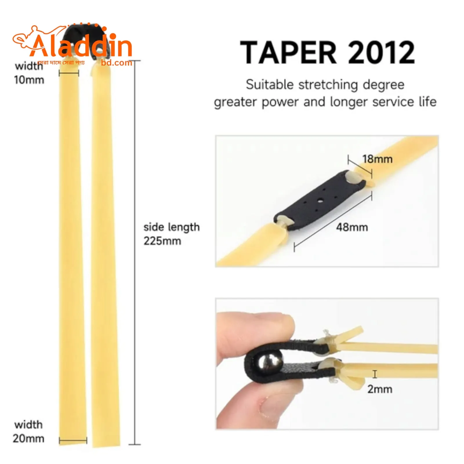 2 MM 4 pes Powerful Elastic Flat Rubber Band For Outdoor Sports 4
