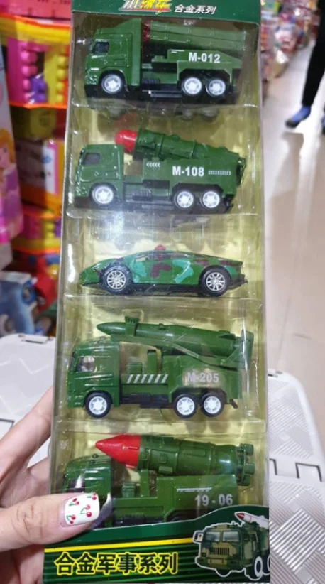High Quality ABS Metal 5PCS Military Pull Back Tank Toys Army Car Toys for Kids 3