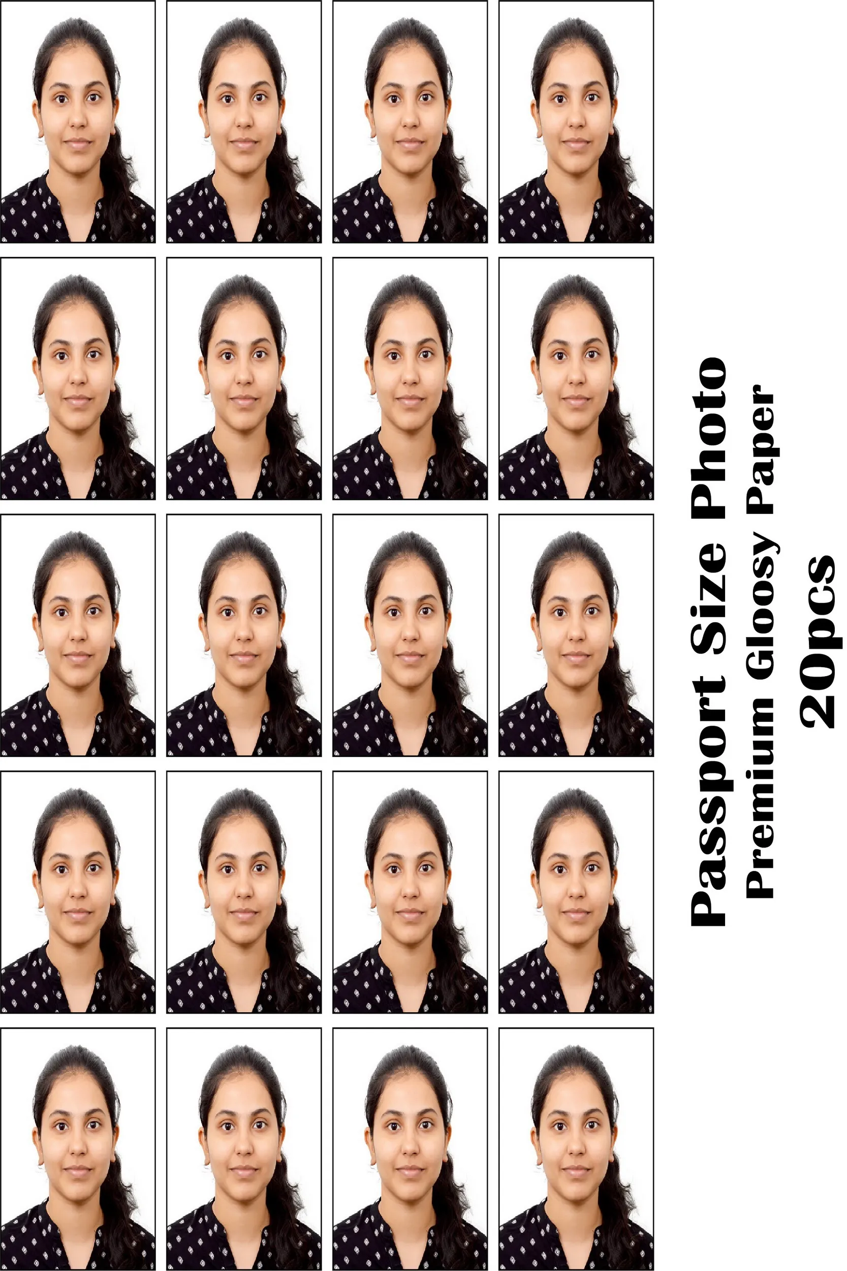20 copy passport size photo Print, Customized photo 2